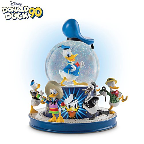 Disney Donald Duck 90th Anniversary Musical Glitter Globe