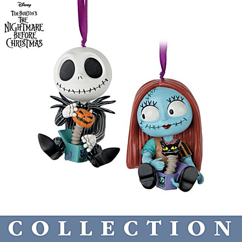 Disney Tim Burton's The Nightmare Before Christmas 'Merry Scary' Holiday Ornament Collection