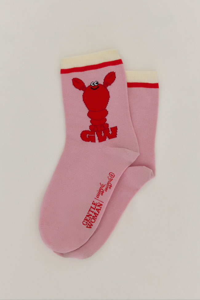 Pink Lobster Socks