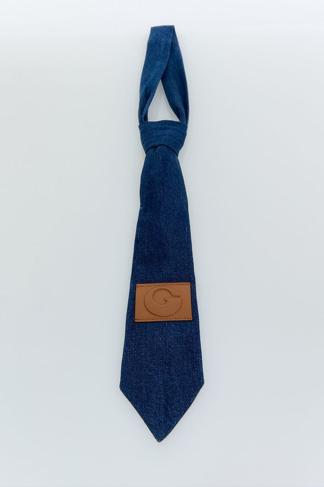 Indigo Hide Denim Tie