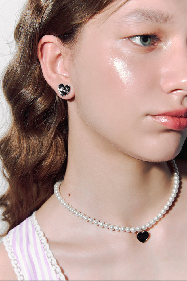 I HEART YOU EARRINGS : BLACK