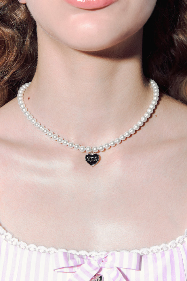 I HEART YOU PEARL NECKLACE