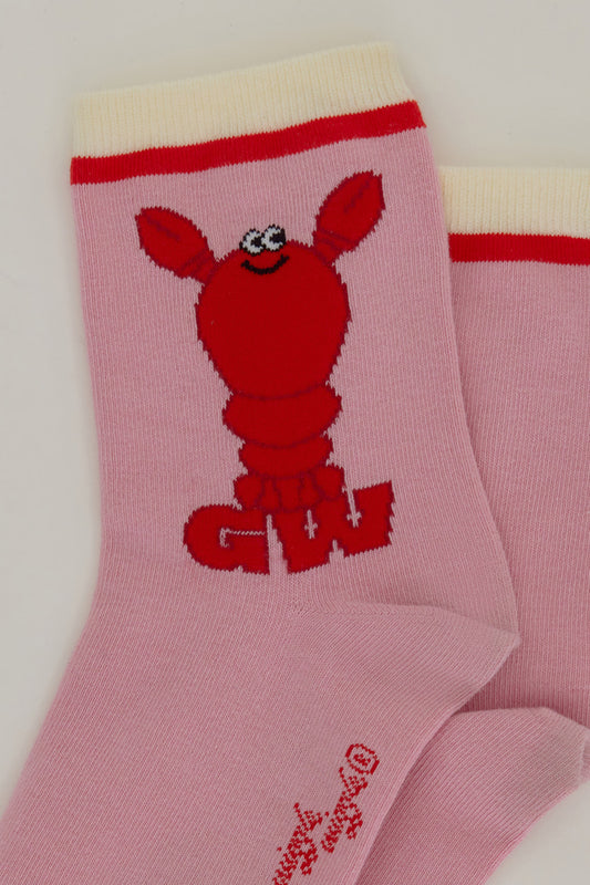 Pink Lobster Socks