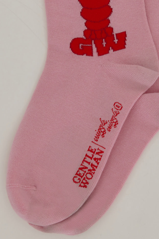 Pink Lobster Socks