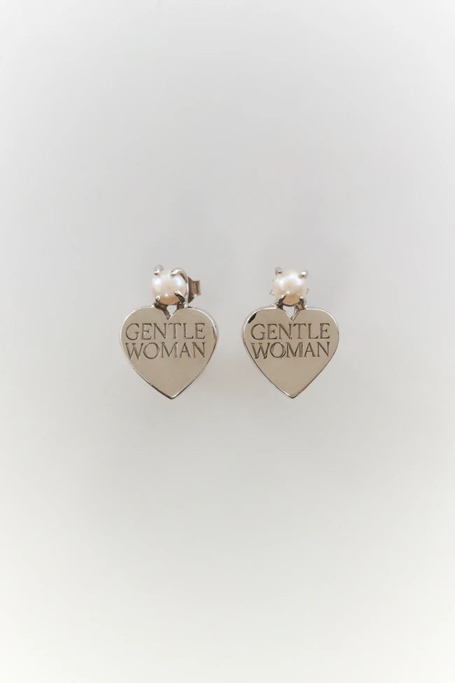 Gentlewoman Pearl Heart Earrings