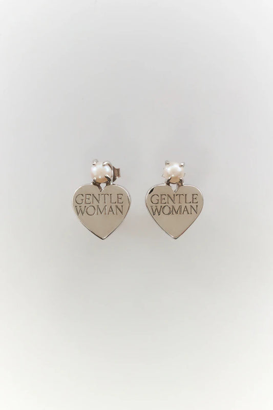 Gentlewoman Pearl Heart Earrings