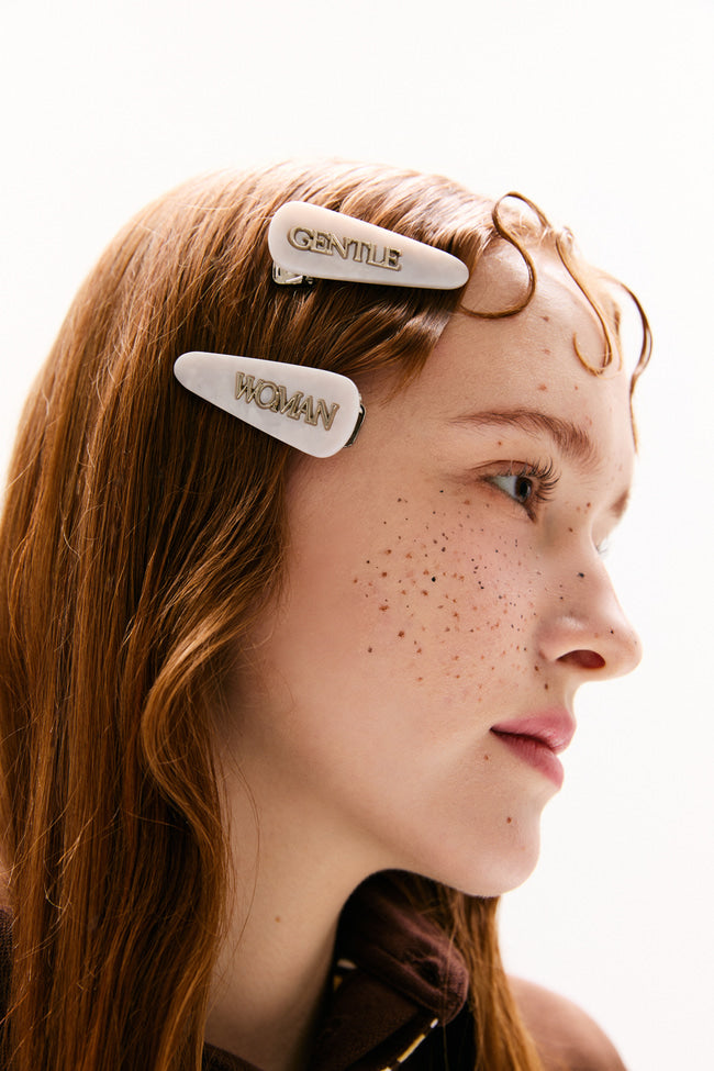 REVERIE HAIR CLIP : White