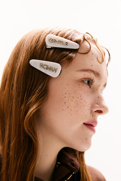REVERIE HAIR CLIP : White