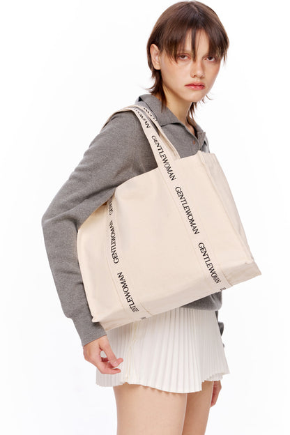 Logo Strap Shopping Tote