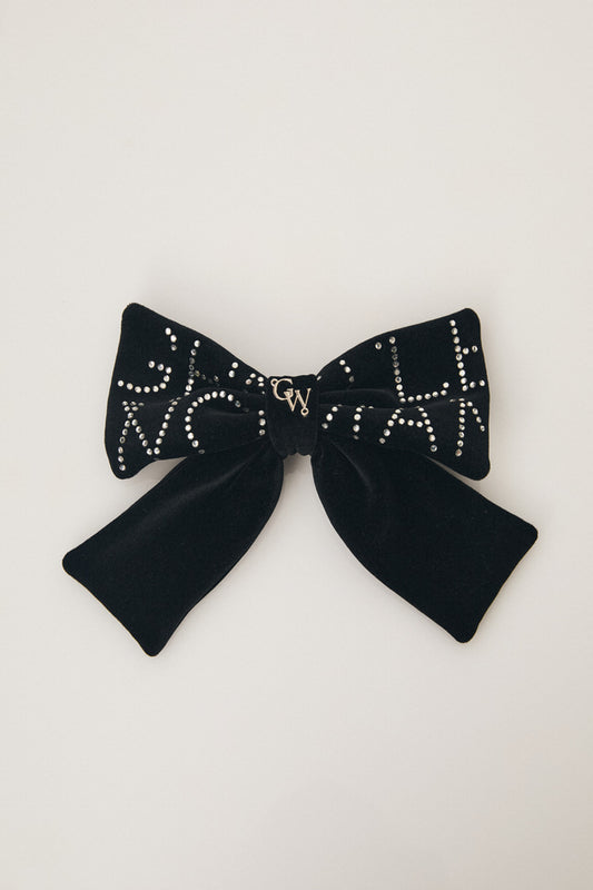 Velvet Ribbon Hair Clip : Black