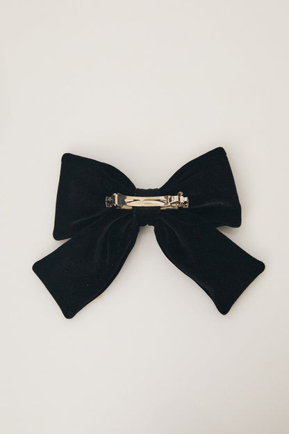 Velvet Ribbon Hair Clip : Black
