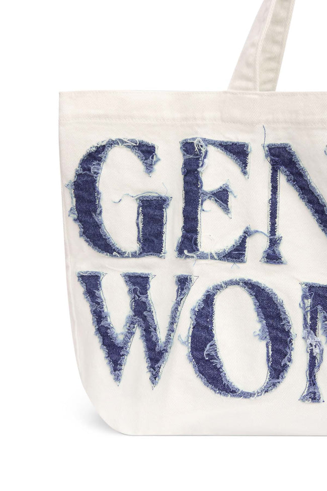 GW Denim Tote Bag : White