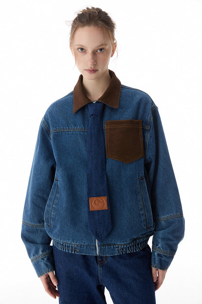 Indigo Hide Denim Tie
