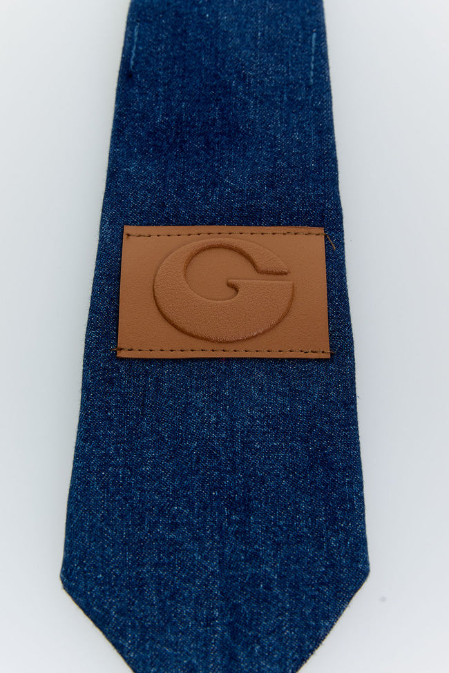 Indigo Hide Denim Tie