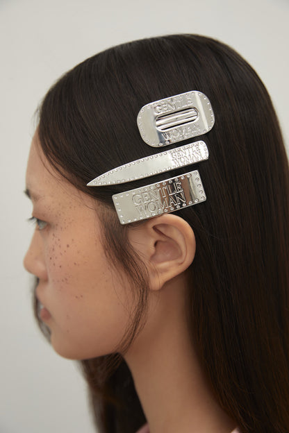 Silver Bloom Hair Clip Set