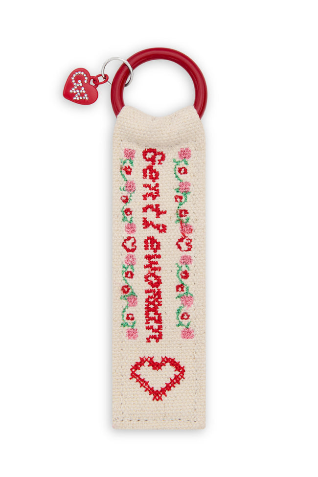 Sunlit Scarlet Keychain