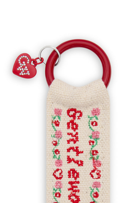 Sunlit Scarlet Keychain